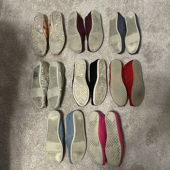 Lot of 8 pairs of Toms Size 6 & 6.5 - Picture 2 of 11